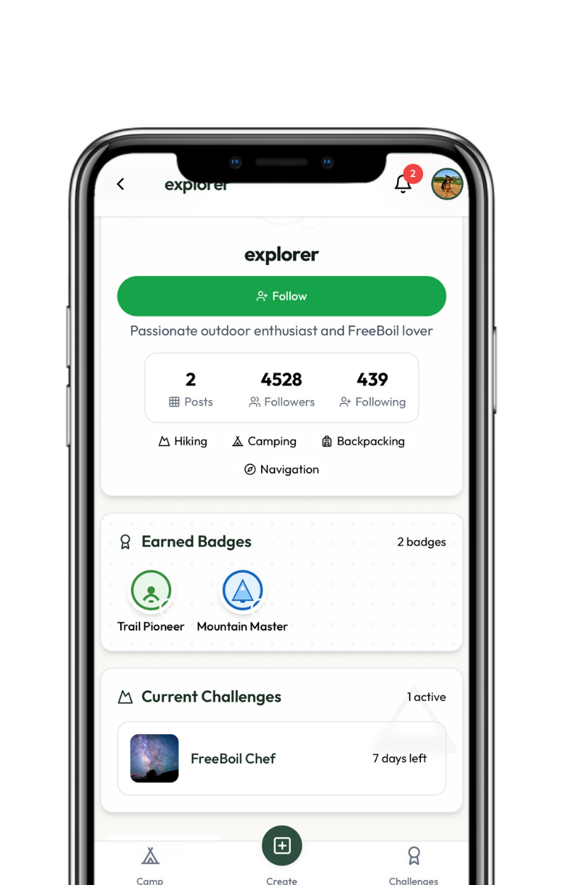 Hykked app showing user profile